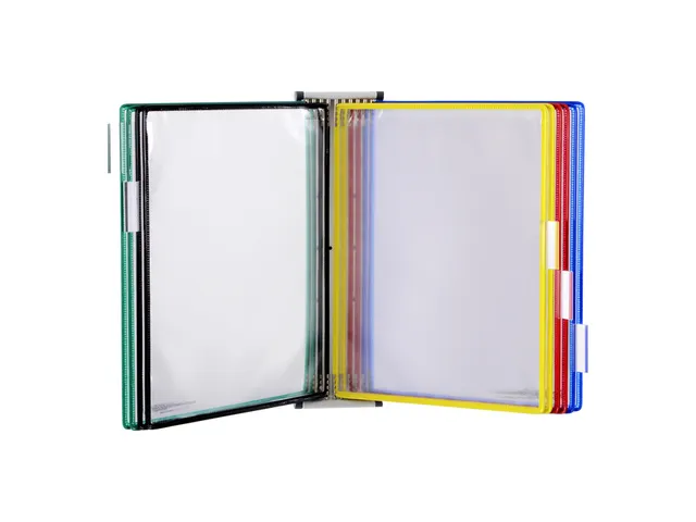 Zichtpanelensysteem wand Tarifold magnetisch A4 10 tassen assorti