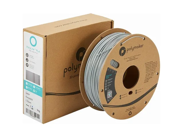 Filament PolyTerra PLA Candy Polymaker 1.75 gris 1kg