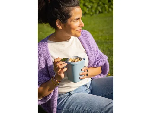 Sigma Home food to go lunchbeker 0,95L blauw - 11,5x11,5x18,5cm