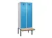 locker met bank,voor scheiding van kleding,HxBxD 2120x800x815mm,2vak