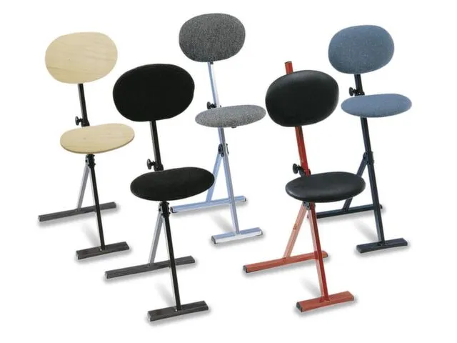 Siège assis-debout 550-900mm Assise Tissu Gris Foncé Pliable