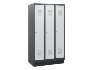 schoollocker,HxBxD 1630x900x500mm,3vak,vak B 300mm,cil.-slot,sokkel - 2