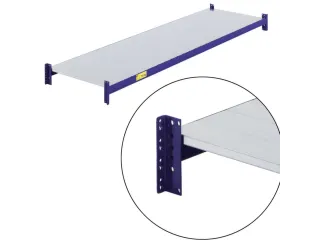 Lengtetraversen met stalen bodem,v. breedvakstelling,BxD 2200x1100mm - 1