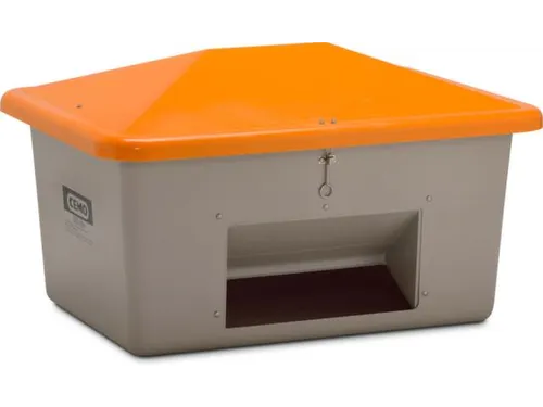 Strooigoedbak Gvk 1100l 1010x1630x1210mm Grijs/Oranje Uitschep Opening
