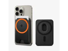 Spigen AFA06866 iPhone Valent MF+ Wallet MagSafe zwart 3 kaarten