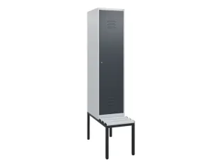 locker met bank,HxBxD 1950x400x815mm,1vak,vak B 400mm,cil.-slot - 1