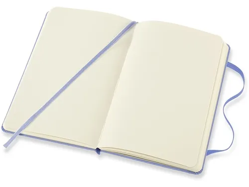 Notitieboek Moleskine pocket 90x140mm blanco hard cover hydrangea blue