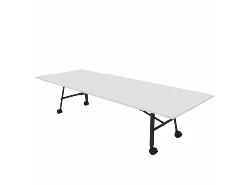 klaptafel,HxBxD 750x3200x1200mm,hoekig,4voeten donkergrijs,ovale buis