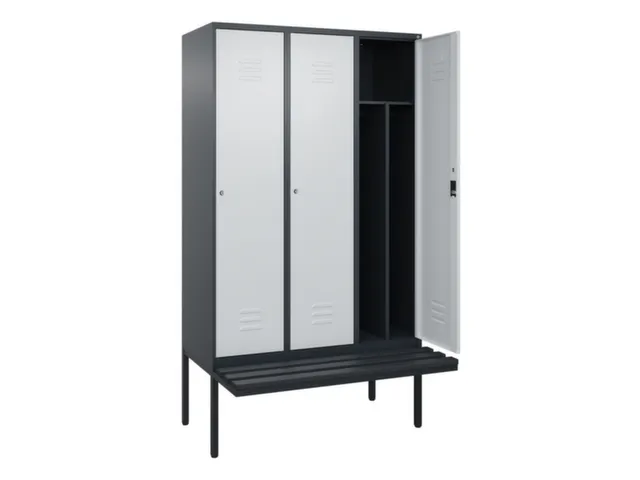 locker voor scheiding van kleding,HxBxD 2120x1200x815mm,3vak
