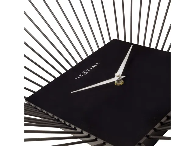 Wandklok Nextime 45x45x15 zwart metaal Vasco Square