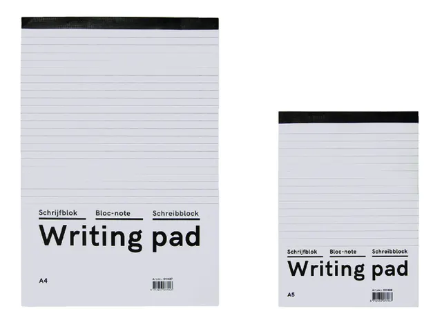 Schrijfblok Qbasic A4 lijn 160blz 60gr