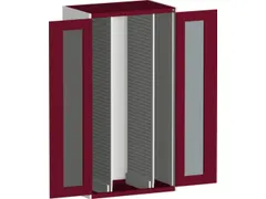 verticale kast,HxBxD 2000x1050x650mm,vensterdeur,2uittrekwanden