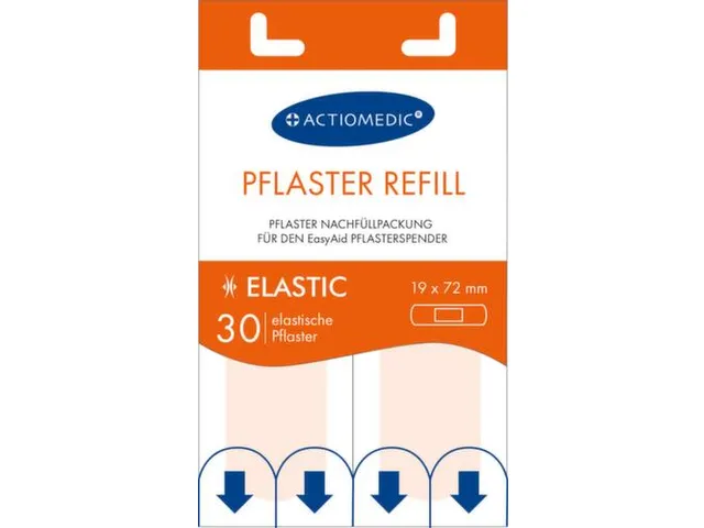 reservevulling,v. pleisterdispenser,30x elastisch,pleister LxB 72x19mm