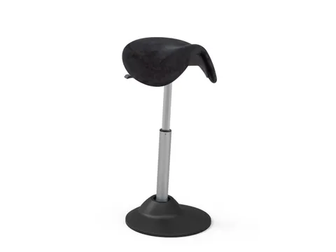 Lugo Zit-sta Zadelkruk Zwart Suède 635-880mm gasveer voet