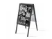 Chevalet de trottoir 50x70cm Fond métal avec coins renforcés Noir