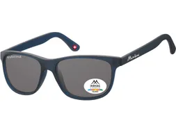 Zonnebril Montana met smoke gepolariseerd glas mat blauw