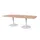 Linesto vergadertafel 240x120 deens ovaal hav/kers 25mm alu