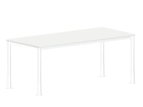 In hoogte verstelbaar bureau,HxBxD 720-840x1800x800mm,Bl-wit