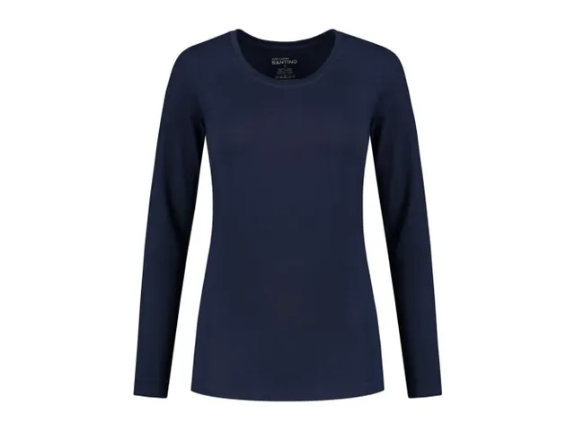 Santino Juna dames T-shirt met lange mouwen, marineblauw, maat 2XL, pe