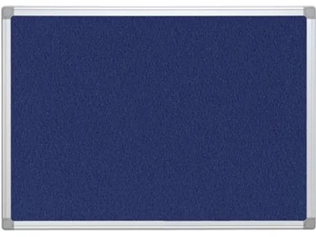 Textielbord Met Aluminium Frame 60x45cm Blauw Vilt