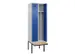 locker met bank,voor scheiding van kleding,HxBxD 2120x600x815mm,2vak