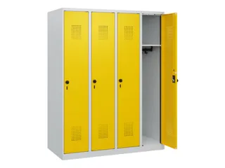 schoollocker,HxBxD 1530x1200x500mm,4vak,vak B 300mm,draaigrendel - 1