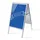 Stoepbord A1 complete set met print "BIENVENUE" Blauw
