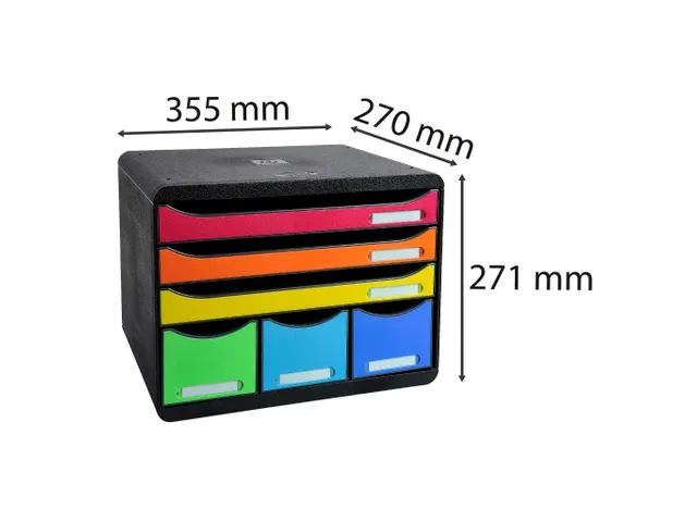 Store-box Maxi 6 Laden Ecoblack Ladenblok Assorti Kleur