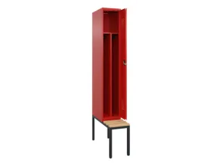 locker met bank,voor scheiding van kleding,HxBxD 2120x300x815mm,1vak - 1