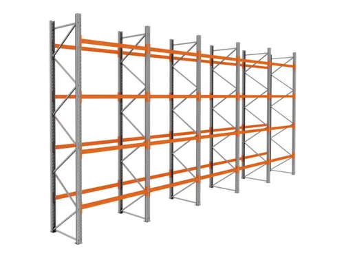 palletstelling,basis+4xaanbouw,HxBxD 4620x9725x1100mm,vakl. 3000kg