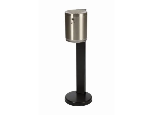Staande asbak van RVS,H 825mm,RVS