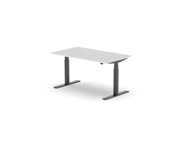 Elektrisch ihv bureau,HxBxD 650-1310x1400x800mm,blad wit