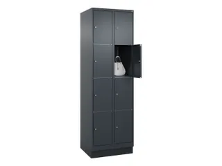 lockerkast,HxBxD 1950x600x500mm,2x4vakken,vak B 300mm,cil.-slot,sokkel - 1