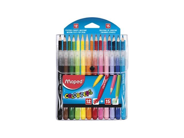 Color'Peps combo pack 12 stiften+15 kleurpotloden | KleurpotlodenWinkel.nl