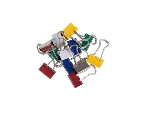 Papierklem Foldback mauly Assorti 214 15mm 12 Stuks