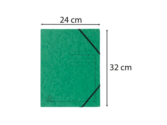 Elastomap z/klep. ge druckt 355g groen