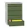 ladekast 1000x715x600mm 5laden cilinderslot RAL7035 front RAL6011
