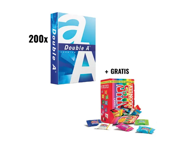 ACTION DOUBLE A: 1 x palette papier Premium A4, 80 g + GRATUIT 1 x Ton