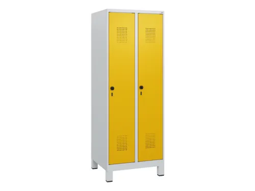 schoollocker,HxBxD 1630x600x500mm,2vak,vak B 300mm,draaigrendel,voeten