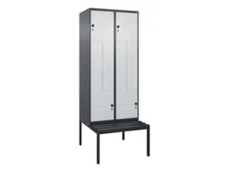 Z-garderobekast,HxBxD 2120x800x815mm,4vak,vak B 400mm,draaigrendel