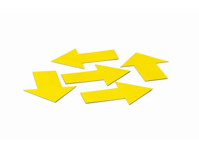 Magneetvel Symbool Pijl Geel 40x60 mm