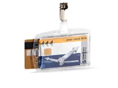 Durable Badge Dubbelbox Voor Bedrijfspassen 54x85mm