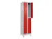 dubbeldekse locker,HxBxD 1950x500x500mm,2x2vak.,vak B 250mm