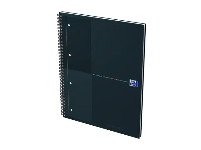 Cahier à spirale Oxford International Notebook A4+ ligné noir