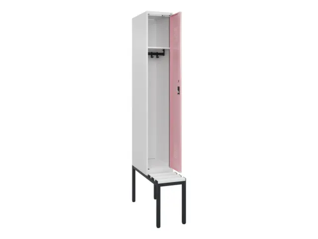 locker met bank,HxBxD 2120x300x815mm,1vak,vak B 300mm,cilinderslot