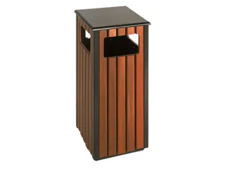 Afvalbak Vepa Bins voor buiten 36 Liter zwart/houtlook - 1