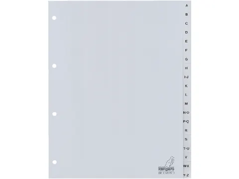 Tabblad Kangaro G420AZ A4 4-Gaats A-z Pp 20-Delig Grijs