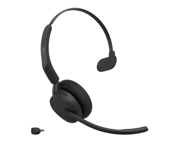 Jabra Evolve3 45 MS Mono draadloze headset met ANC, USB-C Oplaadstanda