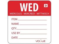 Vogue Oplosbare Colorcode Etiket Label Woensdag 250 Stuks
