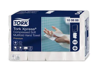 Tork 100888 H2 Xpress compressed Premium Handdoek 2-laags 12x170 stuk - 2